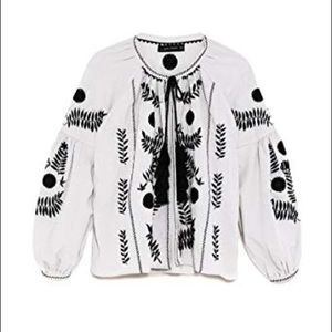 NWOT Zara Embroidered Jacket